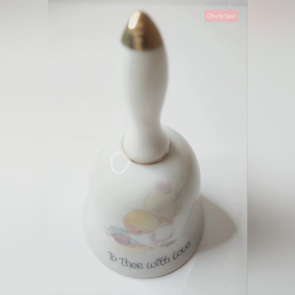 Vintage 1978 Enesco Jonathan & David Precious Moments "To Thee with Love" Bell - Picture 7 of 9